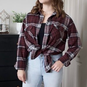 Large gap plaid shirt